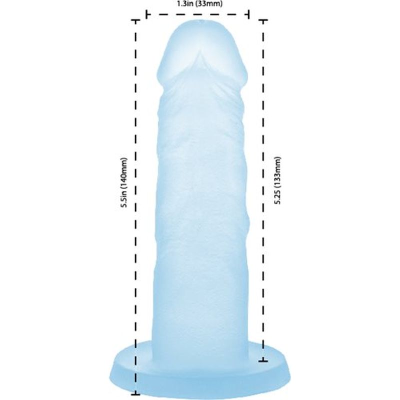 BMS Addiction Cocktails Blue Lagoon 5.5" Dildo with Bullet Vibrator Dong Sex Toy