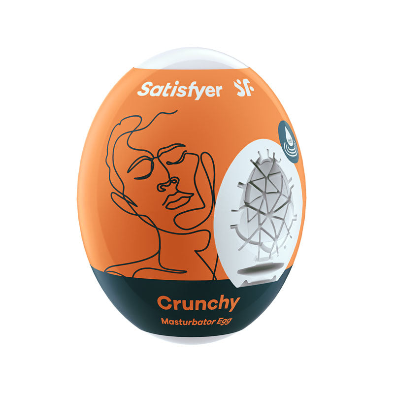 Satisfyer Masturbator Egg - Crunchy Male 3D Stroker