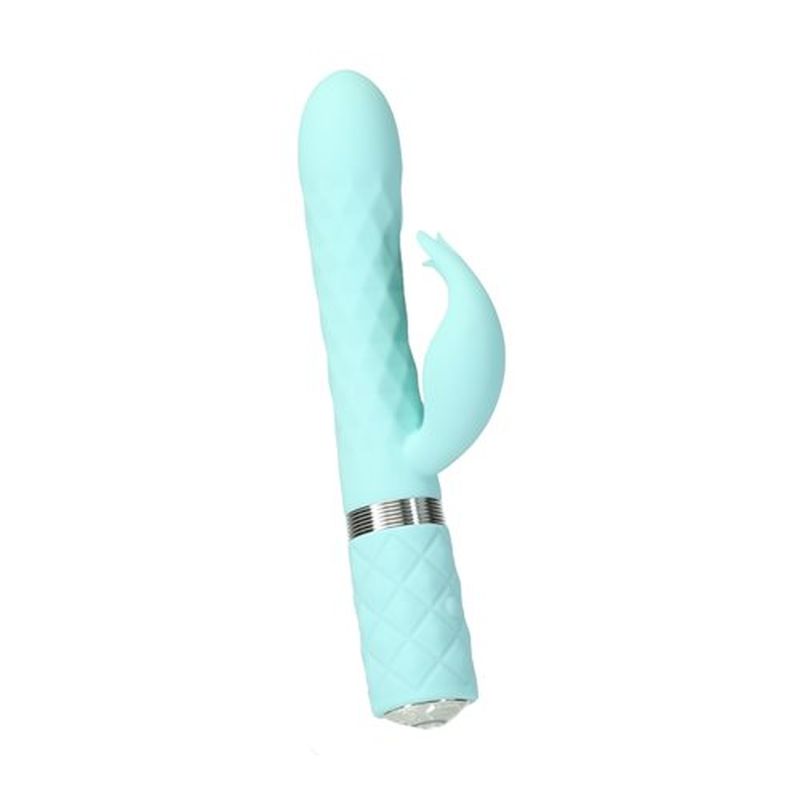 Pillow Talk Lively Rotating Shaft G Spot Rabbit Vibrator Teal