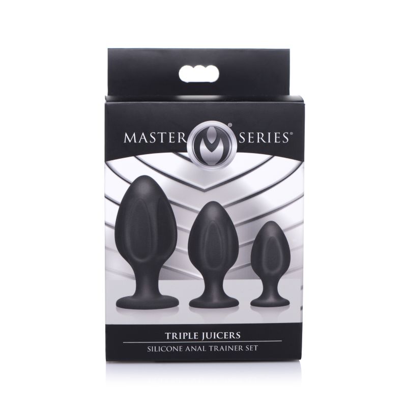 Triple Juicers Silicone Anal Plug Set Black