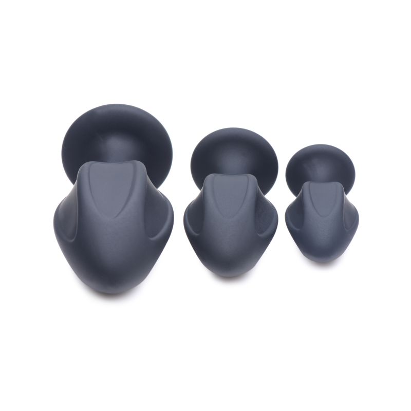 Triple Juicers Silicone Anal Plug Set Black