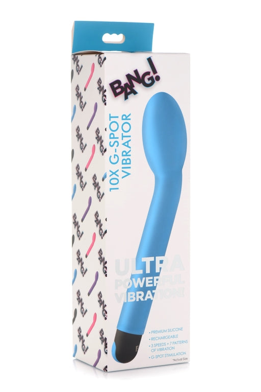 Bang! 10X G-Spot Rechargeable Vibrator - Blue