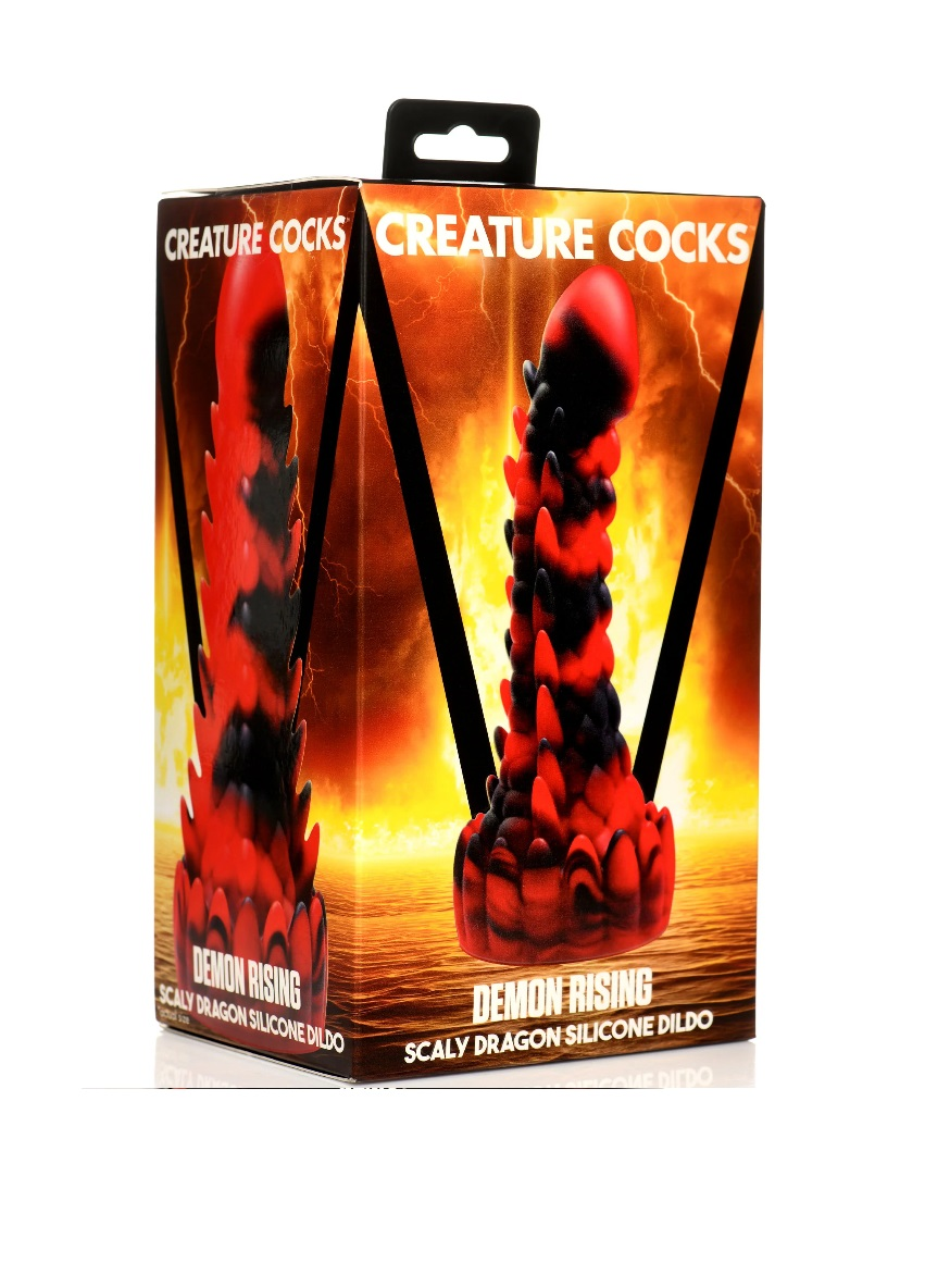 Creature Cocks Demon Rising Scaly Dragon Silicone Dildo Suction Cup Sex Toy