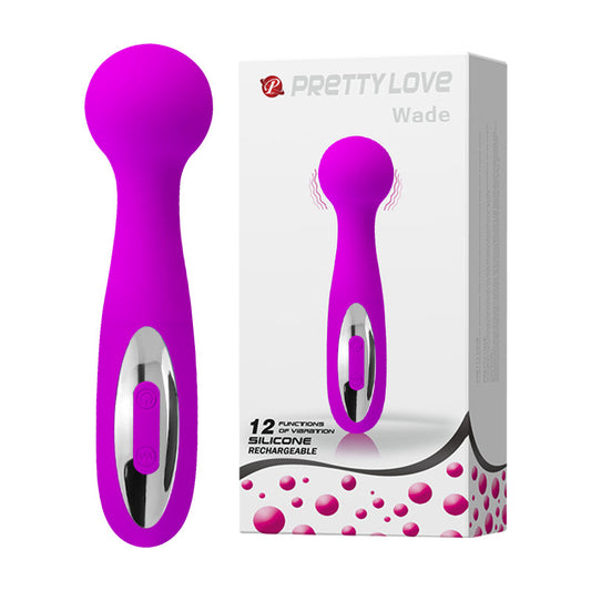 Pretty Love Wade Massage Wand Clitoral Vibrator Purple Rechargeable Sex Toy