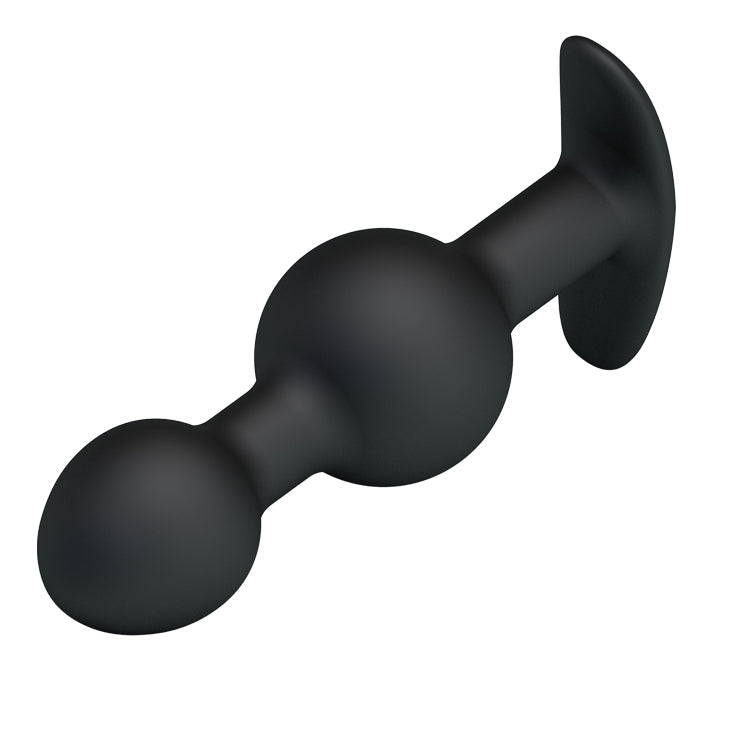 Silicone Anal Ball Butt Plug 4.05" x 1.02" Black