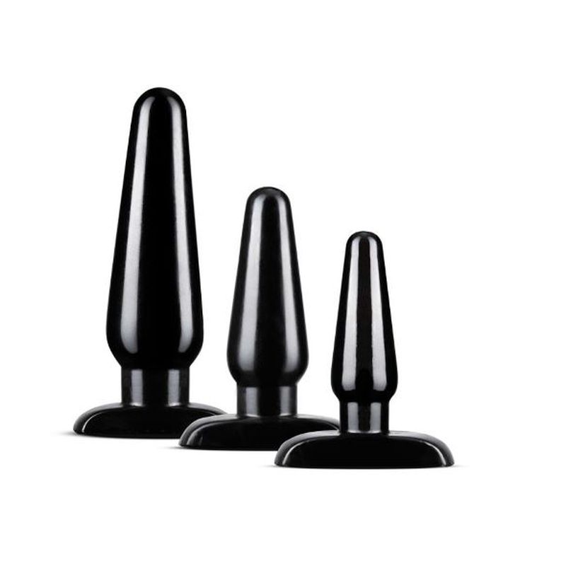 Anal Adventures 3Pc Basic Plug Kit Black