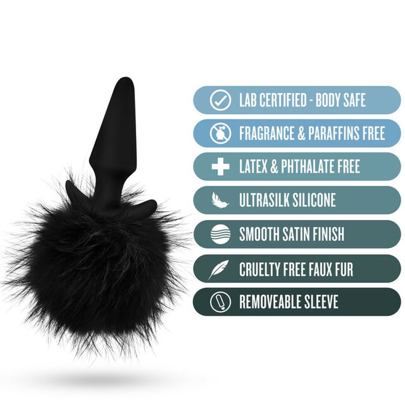 Anal Adventures Platinum Rabbit Tail Plug