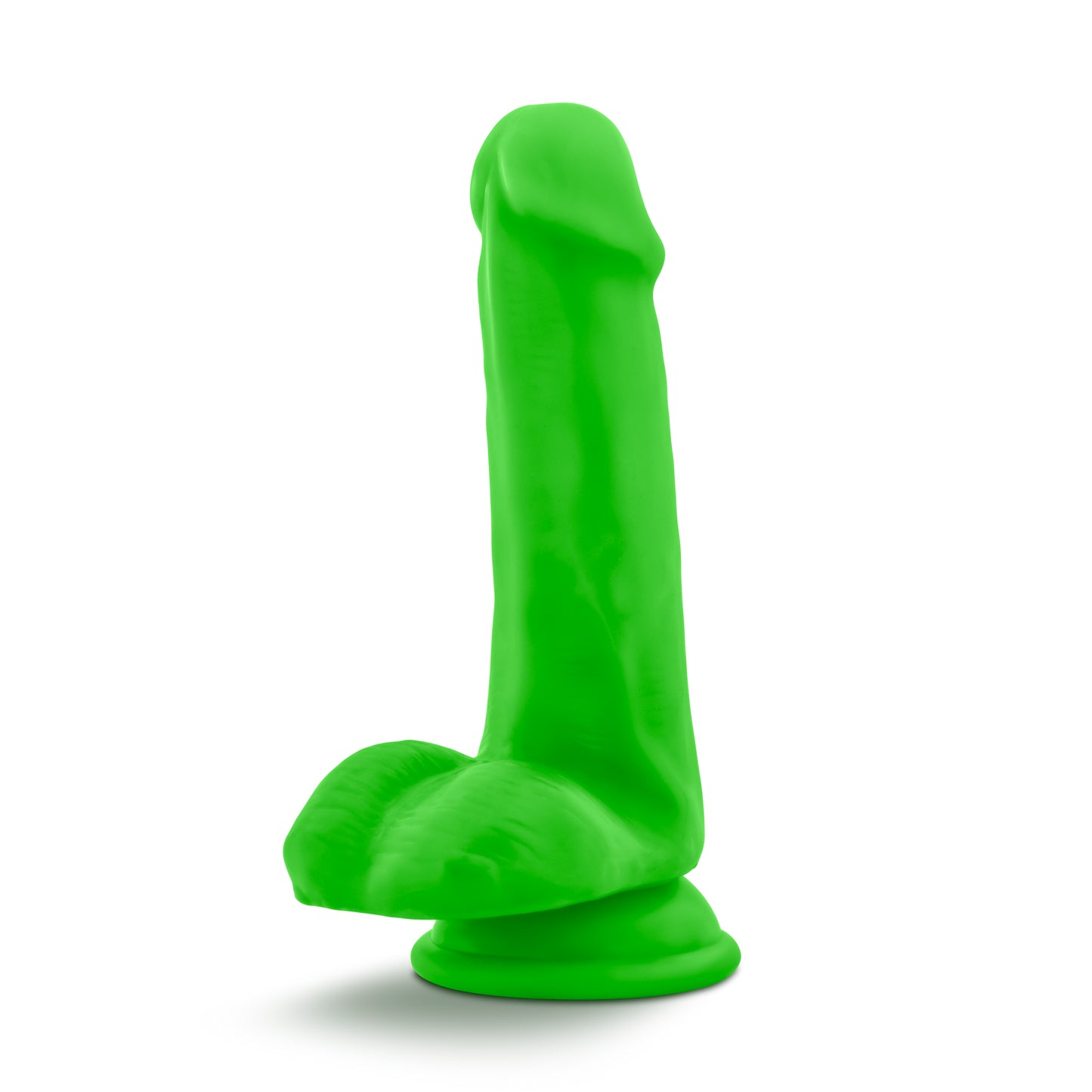 Blush Neo Dual Density Cock Balls 6" Dildo Realistic Dong Sex Toy Neon Green