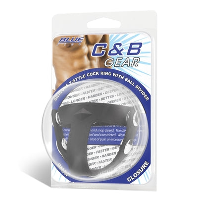 T-Style Silicone Cock Ring With Ball Divider