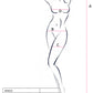 Bodystocking Fishnet  With Open Cleavage BLK