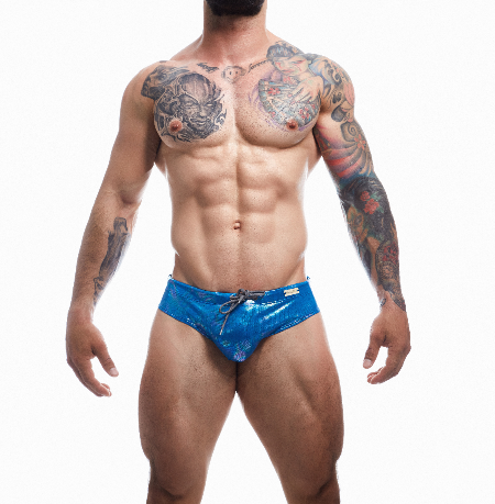CUT FOR MEN EMERALD SWIMWEAR BRIEF BLUE LARGE