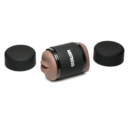 MISTRESS DOUBLE SHOT MINI MASTURBATORS ASS & MOUTH (DARK TONE)