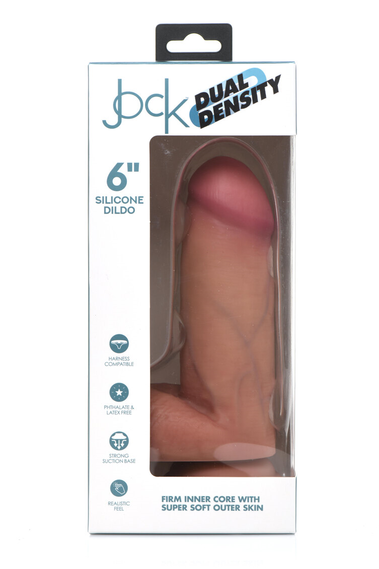 Jock 6" Dual Density Silicone Dildo Realistic Dong Suction Cup Couples Sex Toy