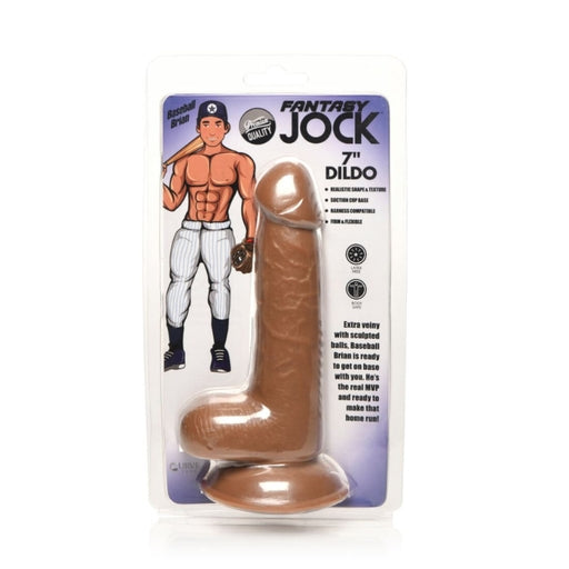 JOCK Baseball Brian 7" dildo with balls - Medium