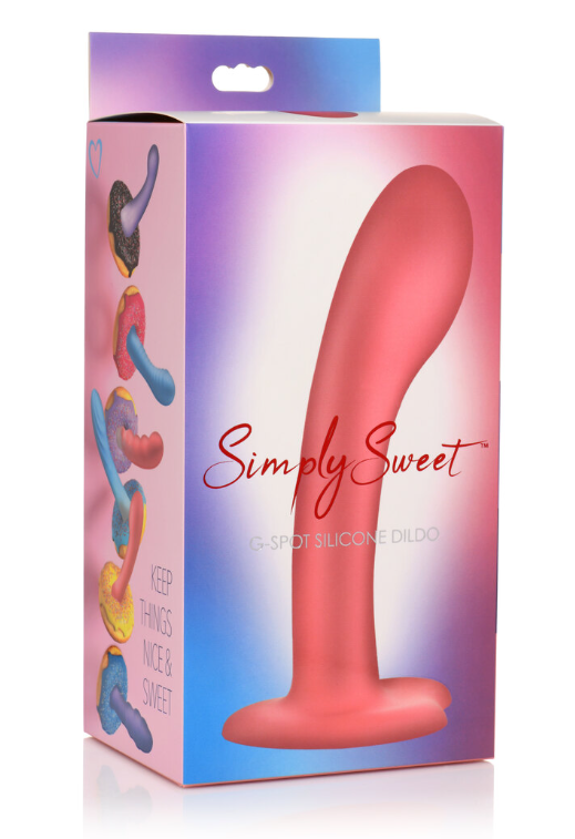 SIMPLY SWEET 7" G-SPOT SILICONE DILDO PINK