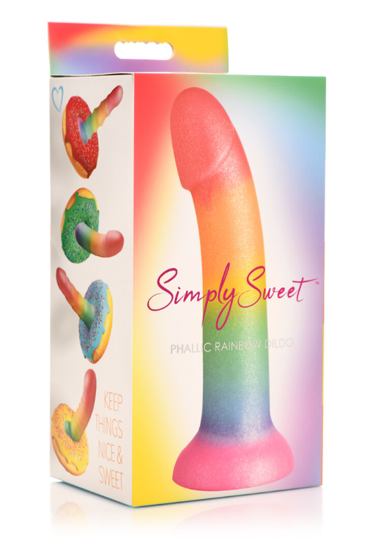 SIMPLY SWEET 6.5" PHALLIC RAINBOW DILDO