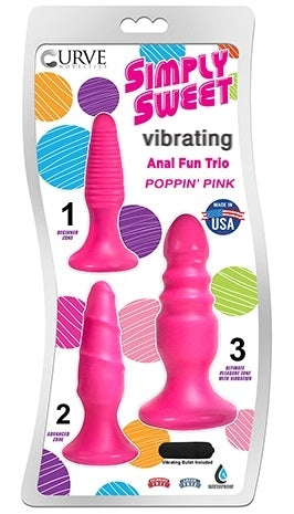 Simply Sweet Poppin' Pink Plug Trio