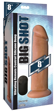 Big Shot 8" Vibrating Wireless Rechargeable Silicone Dildo