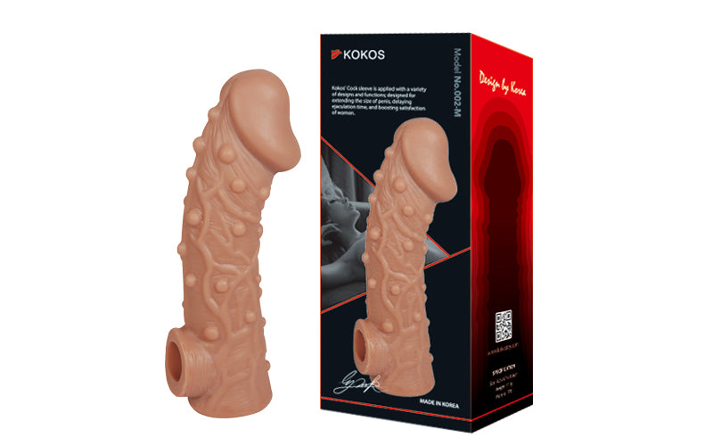 Kokos Cock Sleeve 2 Large Penis Extender Extension Dildo Couples Sex Toy