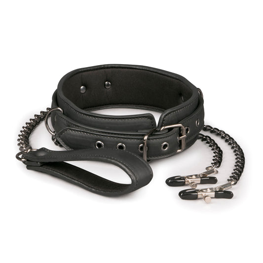 Collar With Nipple Chains Bondage Fetish BDSM