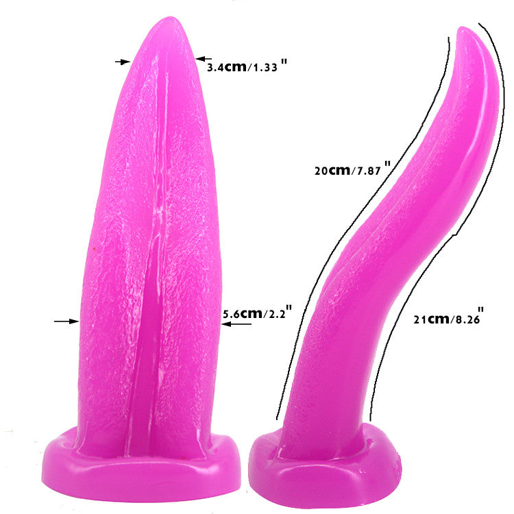 FAAK Tongue Shape Anal Plug Alien Dildo Purple