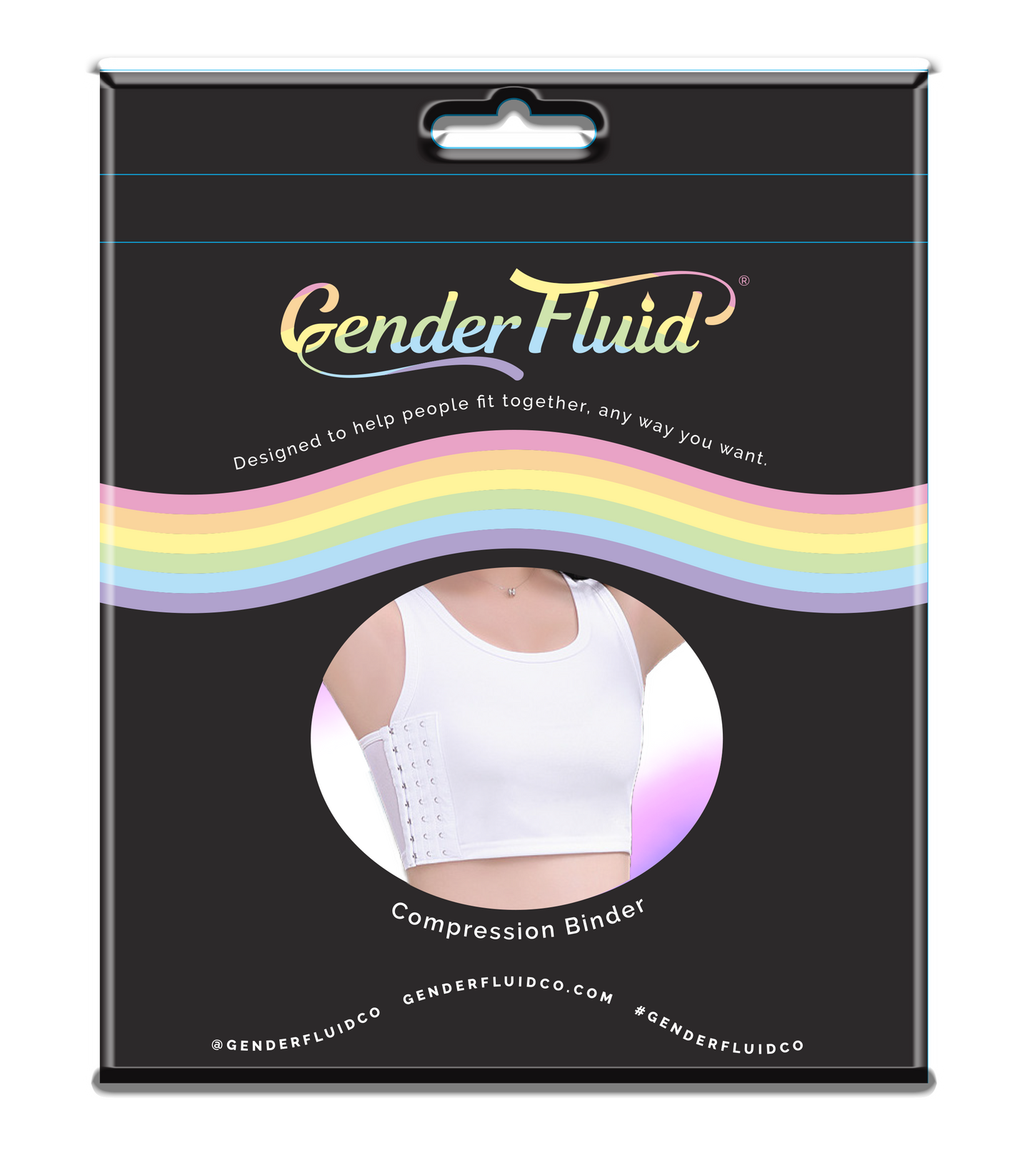 GENDER FLUID CHEST COMPRESSION BINDER WHITE 3XL