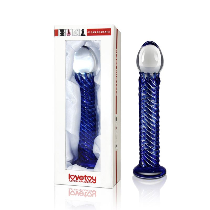 Glass Romance 7 Blue 7.5in Dildo