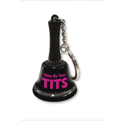 Show Me Your Tits Mini Bell Keychain Party Gag Bachelorette Bucks Night Novelty