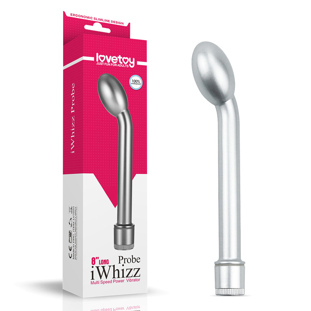 Lovetoy iWizz Probe 8" Anal G Spot Vibrator Multi Speed