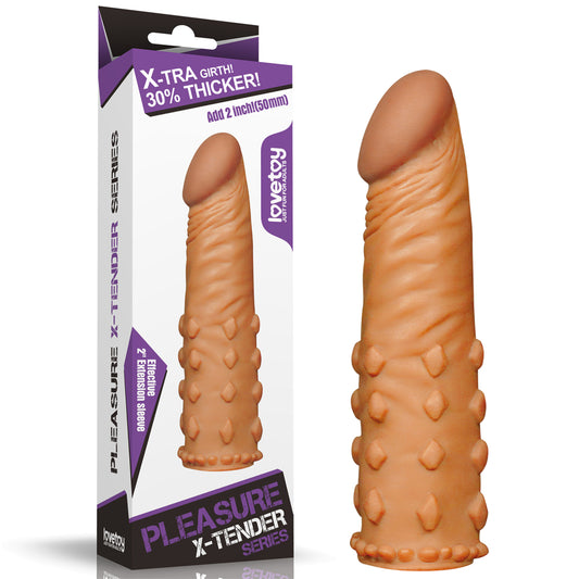 Lovetoy Pleasure X-Tender ADD 2'' Penis Sleeve Cock Extender Ring