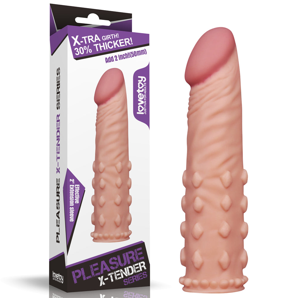 Lovetoy Pleasure X-Tender ADD 2'' Penis Sleeve Cock Extender Ring