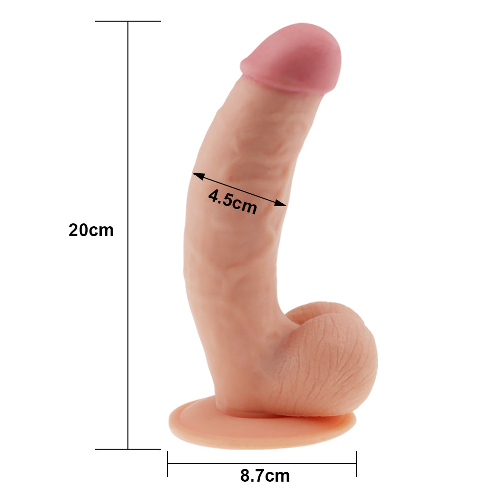 Lovetoy Ultra Soft Dude 8.5" Realistic Dildo Suction Cup Dong