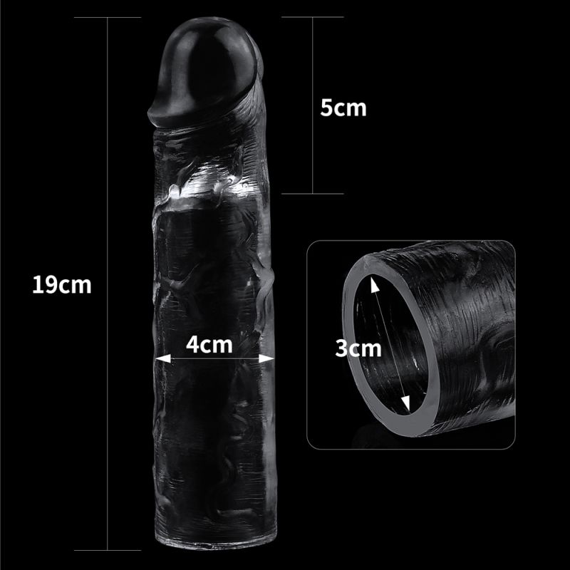 Clear Penis Extender Sleeve Plus 2in