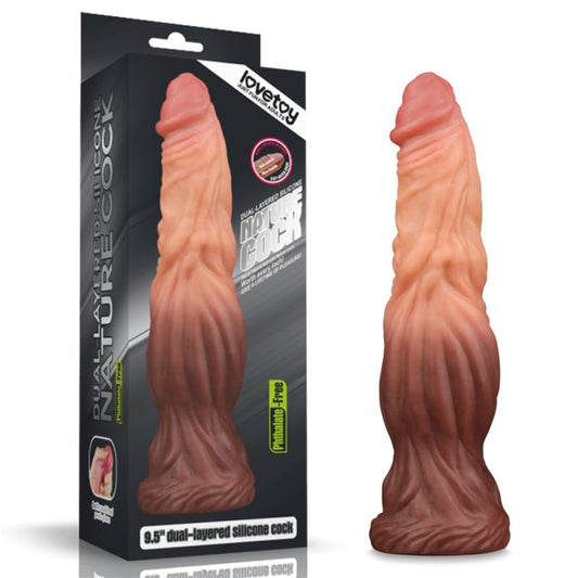 Lovetoy Nature Cock 9.5” ALIEN Dual-Layer Silicone Dildo Realistic Sex Toy