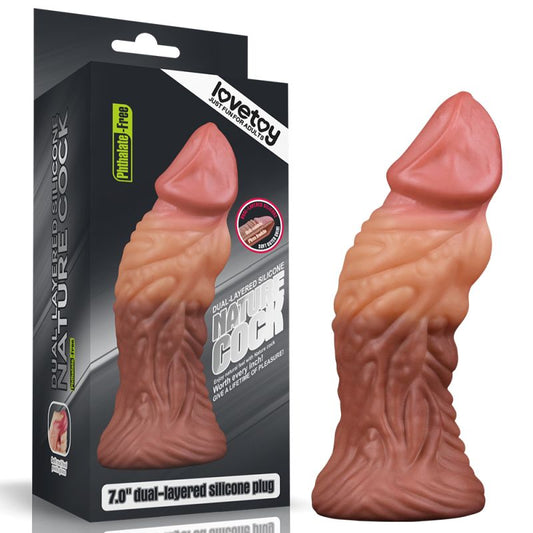 Lovetoy Nature Cock 7” ALIEN Dual-Layer Silicone Dildo Realistic Sex Toy