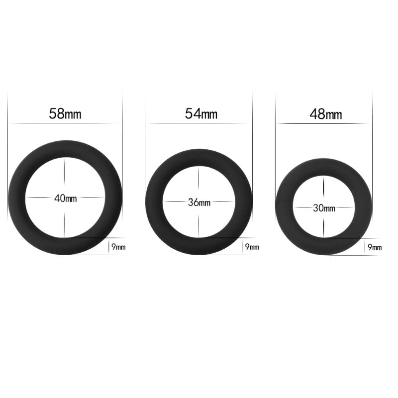 Silicone 3 Pc Cock Ring Set