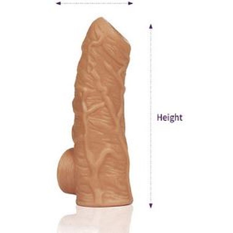 Nude Sleeve 1 Large Male Penis Extender Cock Extension Couples Sex Toy