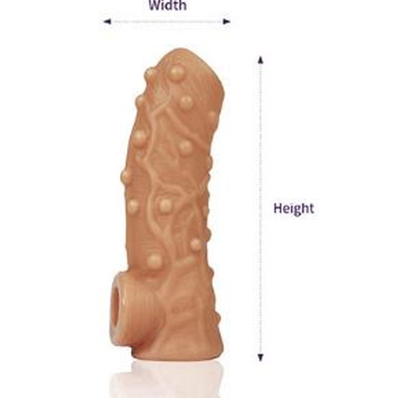 Kokos Nude Sleeve 2 Large Male Penis Extender Cock Extension Couples Sex Toy