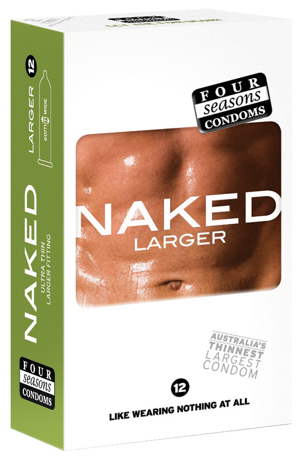 Condom Ultra Thin 12pk Naked Larger 60mm - (Sold In Packs Of 6)