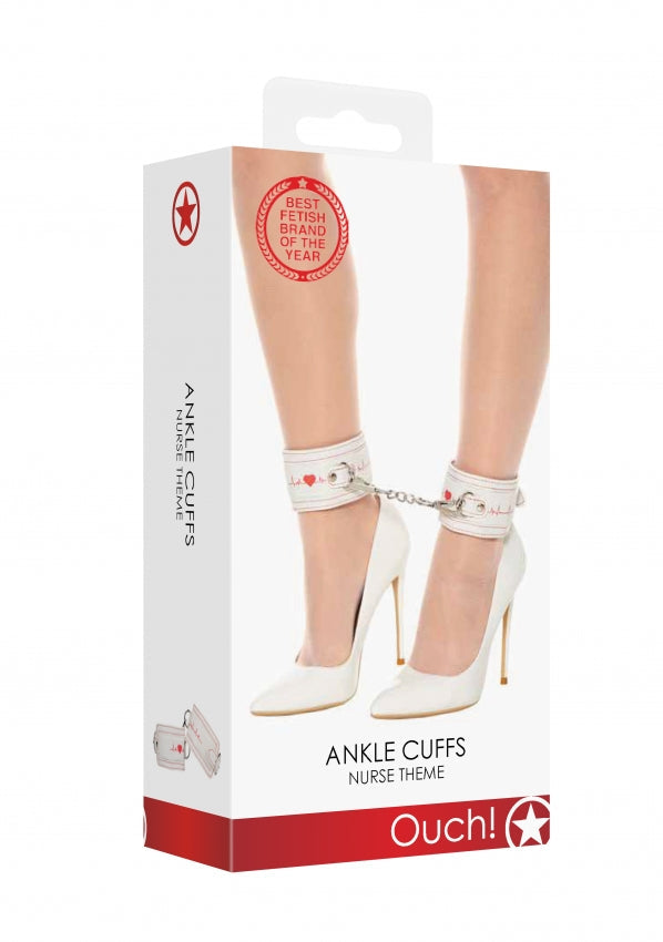 Ankle Cuffs - Nurse Theme - White