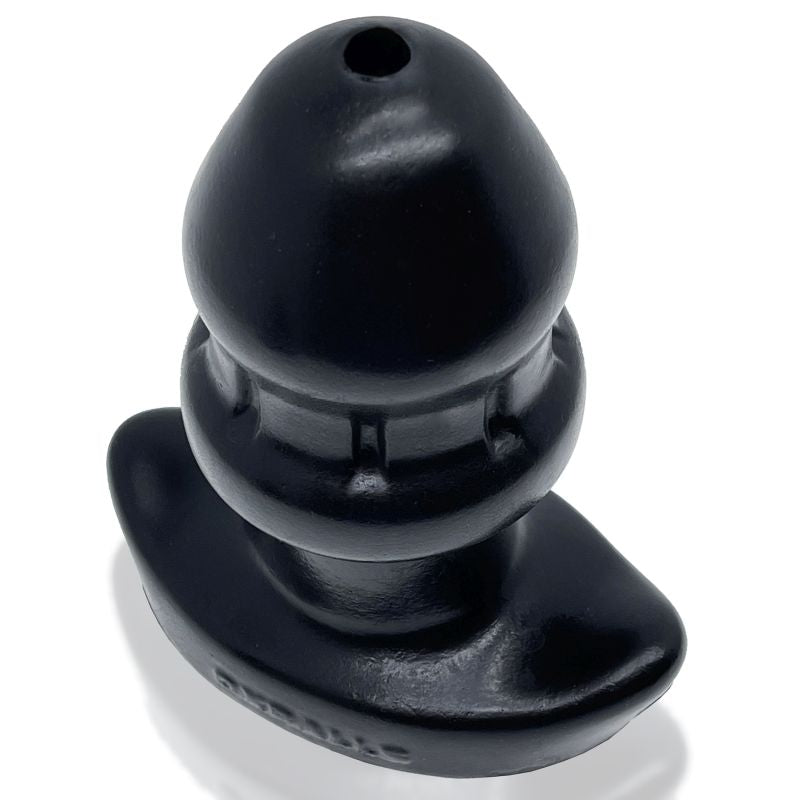 OxBalls Drain O Flow Thru Buttplug Black Anal Butt Plug Small