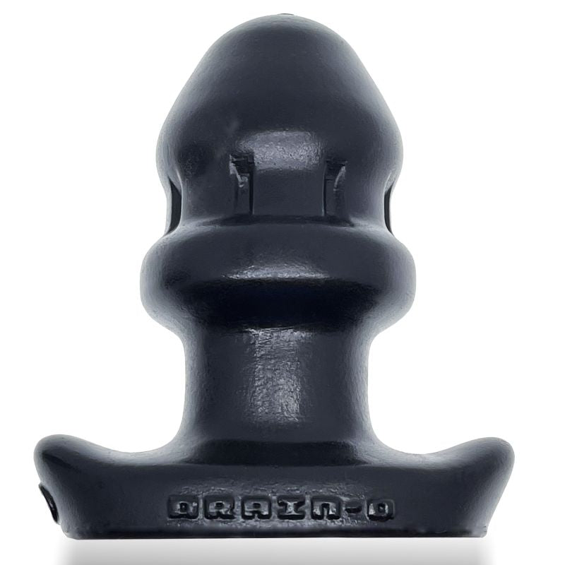 OxBalls Drain O Flow Thru Buttplug Black Anal Butt Plug Small