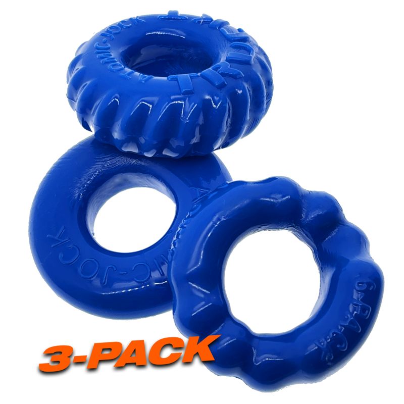 Bonemaker 3 Pc Cockring Set Pool Blue