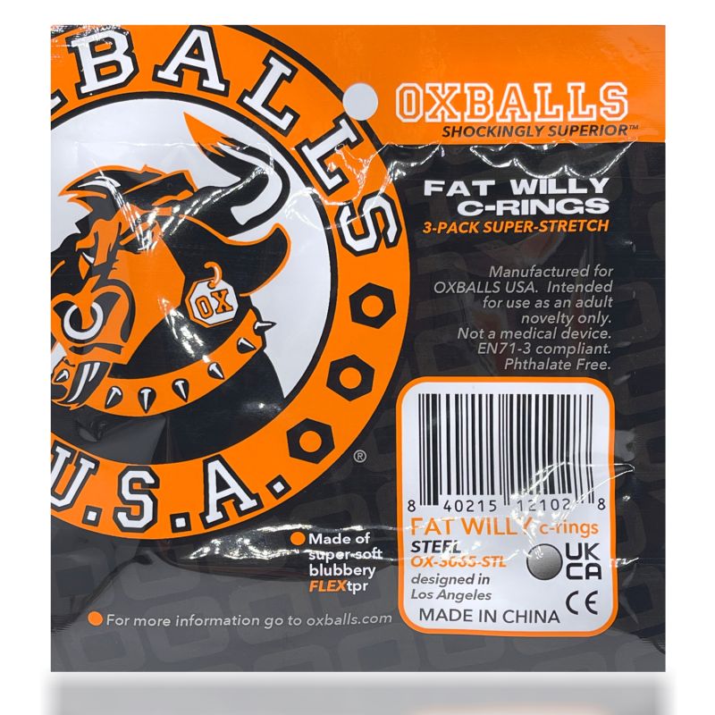 Fat Willy 3 Pc Jumbo Cockrings Orange