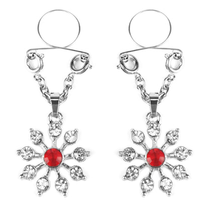 Ruby and Diamond Star Nipple Jewellery