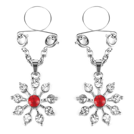 Ruby and Diamond Star Nipple Jewellery