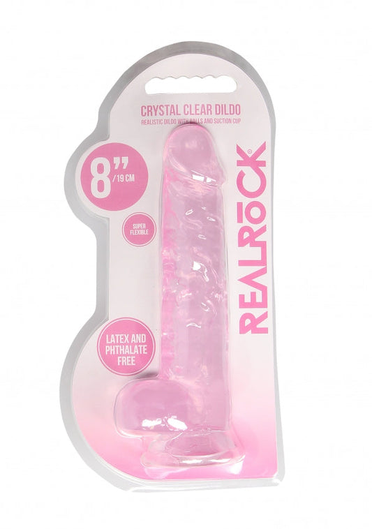 8 Inch / 20 cm Realistic Dildo With Balls - Pink