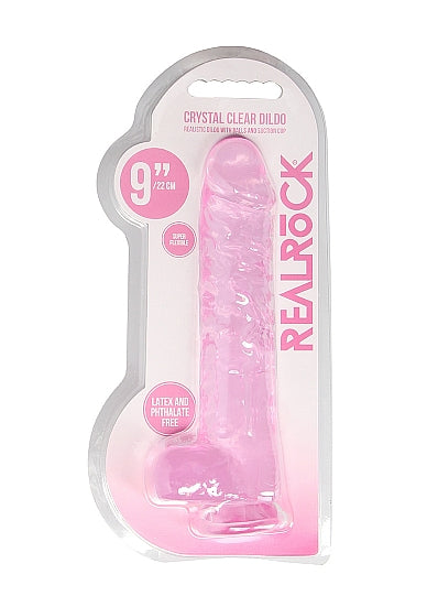 9 Inch / 23 cm Realistic Dildo With Balls - Pink