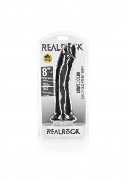 Curved Realistic Dildo with Suction Cup - 8''/ 20.5 cm