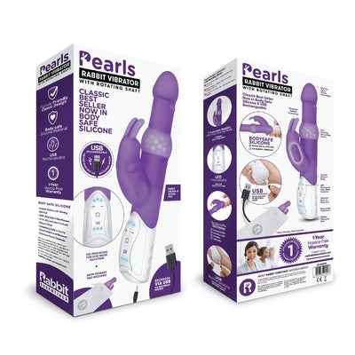 Rabbit Essentials Rechargeable Pleasure Pearls Rabbit - Purple